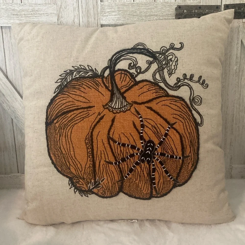 Target Threshold 2023 Halloween Pumpkin & Spider Pillow